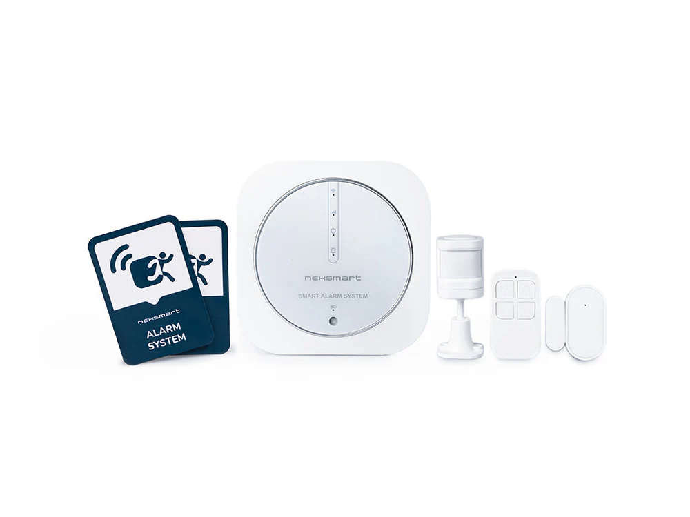 Nexsmart™ mini smart alarm 4g pakke - Bedste alarmsystem uden abonnement - Techii.dk