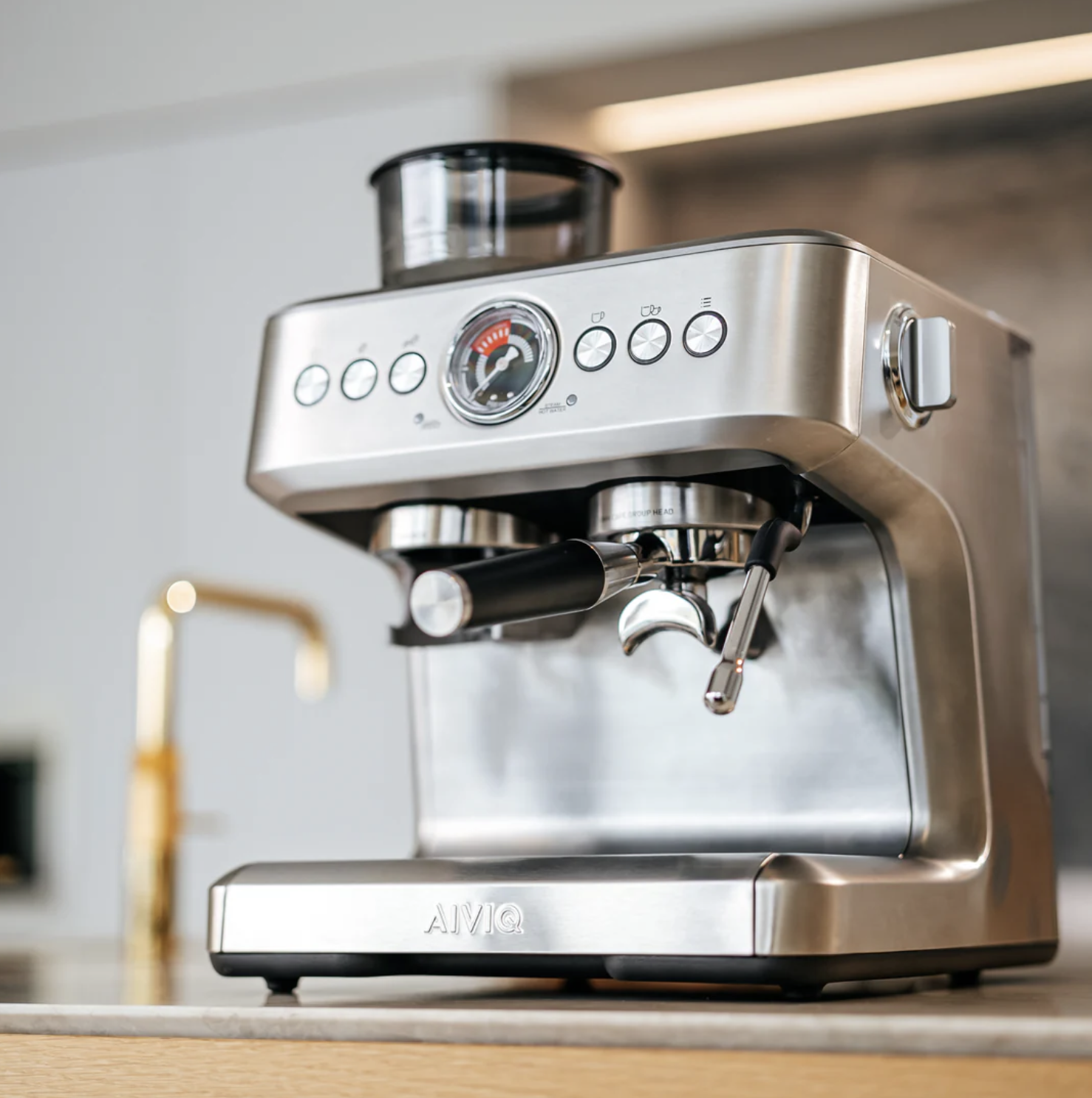 Aspire Brew - Espressomaskine med Kaffekværn - Espressomaskine bedst i test - Techii.dk