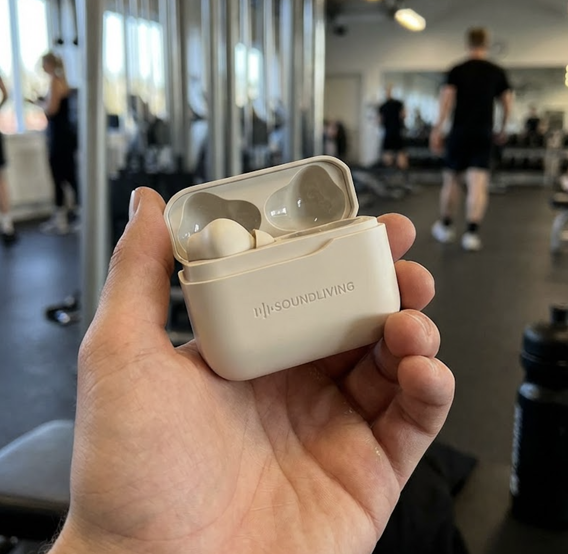 Soundliving Earbuds ANC Beige - In-ear høretelefoner - Techii.dk